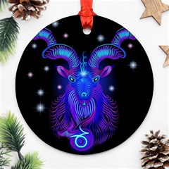 Sign Capricorn Zodiac Ornament (round)