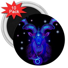 Sign Capricorn Zodiac 3  Magnets (10 Pack) 