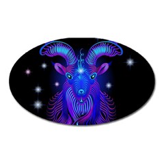 Sign Capricorn Zodiac Oval Magnet by Mariart