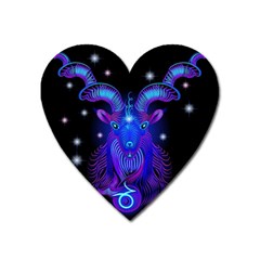 Sign Capricorn Zodiac Heart Magnet