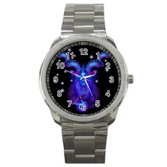 Sign Capricorn Zodiac Sport Metal Watch by Mariart