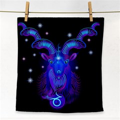 Sign Capricorn Zodiac Face Towel by Mariart