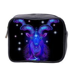 Sign Capricorn Zodiac Mini Toiletries Bag 2-side