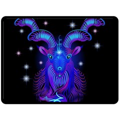 Sign Capricorn Zodiac Fleece Blanket (large)  by Mariart