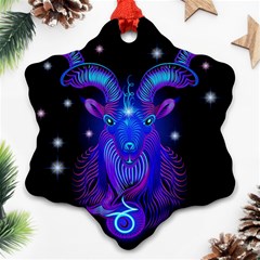 Sign Capricorn Zodiac Ornament (snowflake) by Mariart