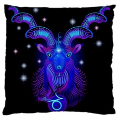 Sign Capricorn Zodiac Large Cushion Case (one Side) by Mariart