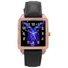 Sign Capricorn Zodiac Rose Gold Leather Watch  by Mariart