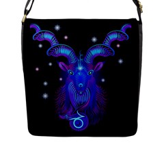 Sign Capricorn Zodiac Flap Messenger Bag (l)  by Mariart