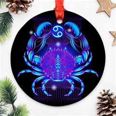 Sign Cancer Zodiac Ornament (round) by Mariart