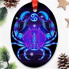 Sign Cancer Zodiac Ornament (oval) by Mariart