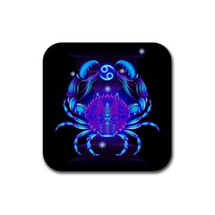 Sign Cancer Zodiac Rubber Coaster (square) 