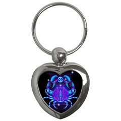 Sign Cancer Zodiac Key Chains (heart)  by Mariart