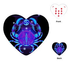 Sign Cancer Zodiac Playing Cards (heart)  by Mariart