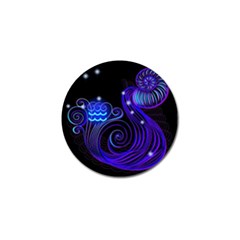 Sign Aquarius Zodiac Golf Ball Marker (4 Pack) by Mariart