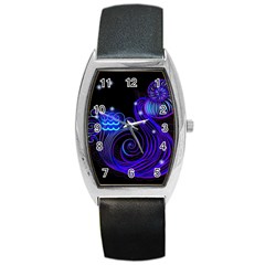 Sign Aquarius Zodiac Barrel Style Metal Watch by Mariart