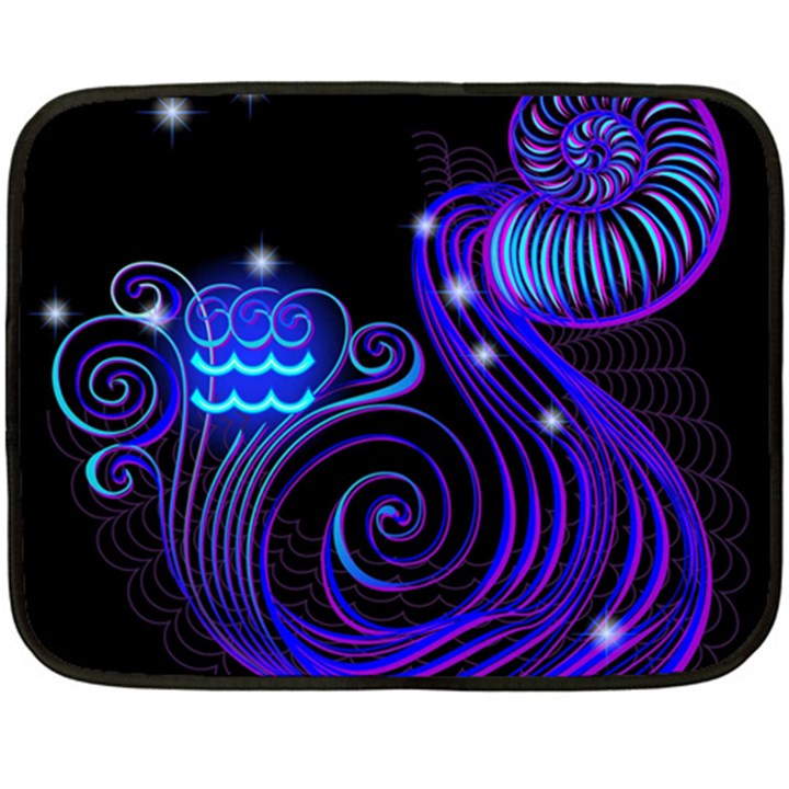 Sign Aquarius Zodiac Fleece Blanket (Mini)