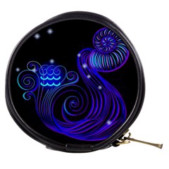 Sign Aquarius Zodiac Mini Makeup Bags by Mariart