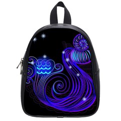 Sign Aquarius Zodiac School Bags (small)  by Mariart