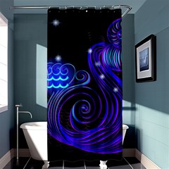 Sign Aquarius Zodiac Shower Curtain 36  X 72  (stall)  by Mariart