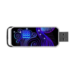 Sign Aquarius Zodiac Portable Usb Flash (two Sides) by Mariart