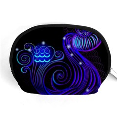 Sign Aquarius Zodiac Accessory Pouches (medium)  by Mariart