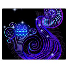 Sign Aquarius Zodiac Double Sided Flano Blanket (medium)  by Mariart