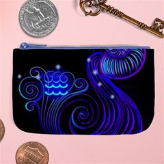 Sign Aquarius Zodiac Large Coin Purse