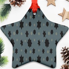 Star Space Black Grey Blue Sky Ornament (star)