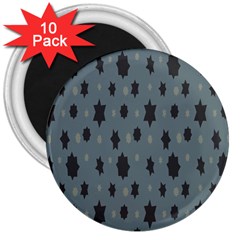 Star Space Black Grey Blue Sky 3  Magnets (10 Pack)  by Mariart