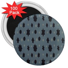 Star Space Black Grey Blue Sky 3  Magnets (100 Pack)