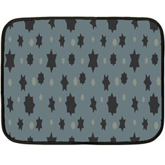 Star Space Black Grey Blue Sky Fleece Blanket (mini) by Mariart