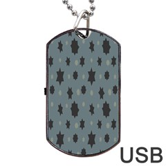 Star Space Black Grey Blue Sky Dog Tag Usb Flash (one Side)