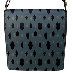 Star Space Black Grey Blue Sky Flap Messenger Bag (s)