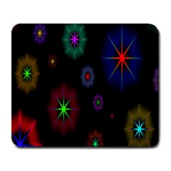 Star Space Galaxy Rainboiw Circle Wave Chevron Large Mousepads by Mariart