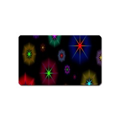 Star Space Galaxy Rainboiw Circle Wave Chevron Magnet (name Card) by Mariart