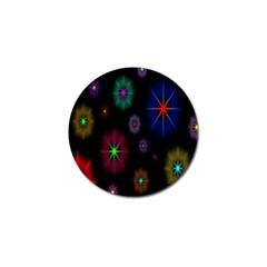 Star Space Galaxy Rainboiw Circle Wave Chevron Golf Ball Marker by Mariart