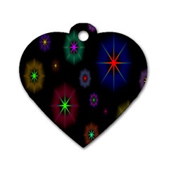 Star Space Galaxy Rainboiw Circle Wave Chevron Dog Tag Heart (one Side) by Mariart