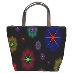 Star Space Galaxy Rainboiw Circle Wave Chevron Bucket Bags by Mariart