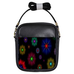 Star Space Galaxy Rainboiw Circle Wave Chevron Girls Sling Bags by Mariart