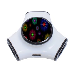 Star Space Galaxy Rainboiw Circle Wave Chevron 3-port Usb Hub by Mariart