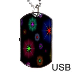 Star Space Galaxy Rainboiw Circle Wave Chevron Dog Tag Usb Flash (two Sides) by Mariart