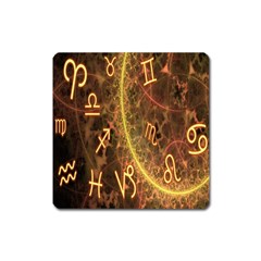 Romance Zodiac Star Space Square Magnet by Mariart