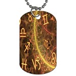 Romance Zodiac Star Space Dog Tag (Two Sides) Front