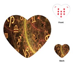 Romance Zodiac Star Space Playing Cards (heart)  by Mariart