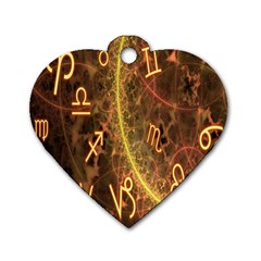 Romance Zodiac Star Space Dog Tag Heart (two Sides) by Mariart