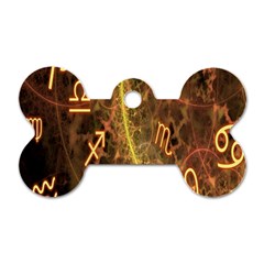 Romance Zodiac Star Space Dog Tag Bone (two Sides) by Mariart