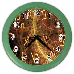 Romance Zodiac Star Space Color Wall Clocks by Mariart