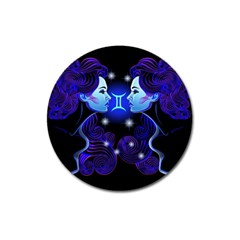 Sign Gemini Zodiac Magnet 3  (round)