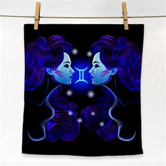 Sign Gemini Zodiac Face Towel by Mariart