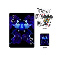 Sign Gemini Zodiac Playing Cards 54 (mini)  by Mariart